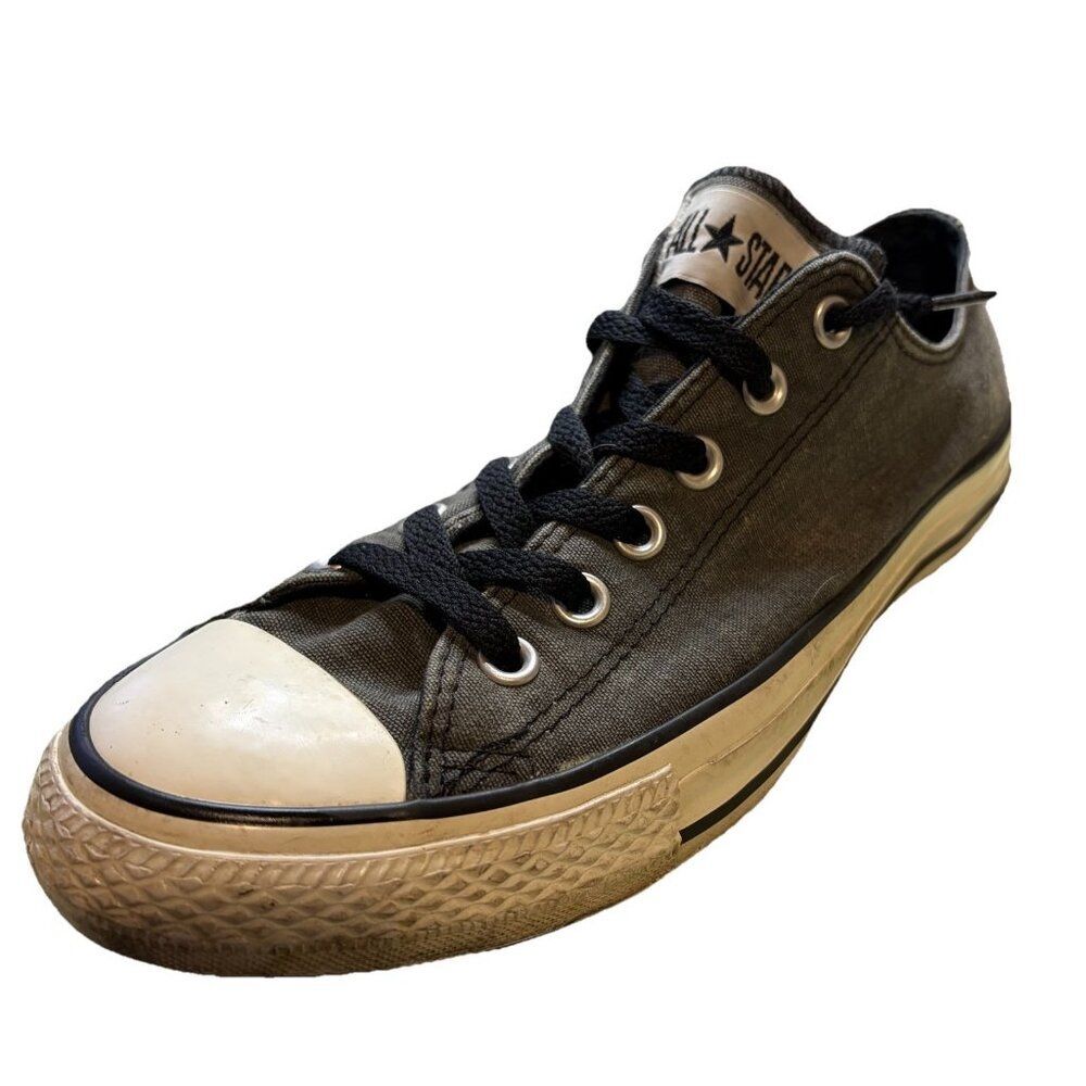 Converse All Star Shoes Men 8/Women 10 Low Tops Washed Out Black Denim Canvas